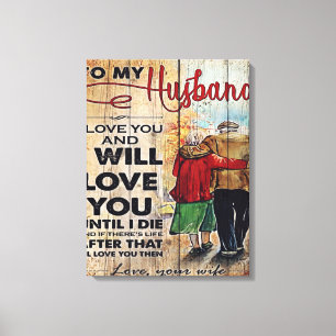 To My Husband Design Best Anniversary Gift Leinwanddruck