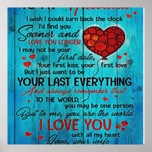 To My Husband Design Love Quotes Poster