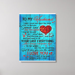 To My Husband Design Love Quotes To Husband Leinwanddruck