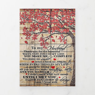 To My Husband   Funny Quotes To Husband Gift Dreifach Gefaltete Ankündigung