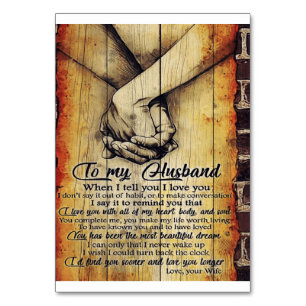 To My Husband Gift   Cute Husband Gift Tischnummer