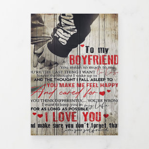 To my Husband Gift   Lovely Husband Letter Dreifach Gefaltete Ankündigung