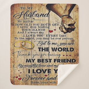 To my Husband Gift Lovely Husband Letter Sherpadecke