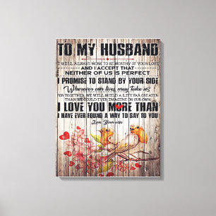 To My Husband Letter, Lovely Husband Letter Leinwanddruck