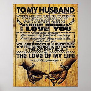 To My Husband   My Husband Gift   Letter For Him   Poster