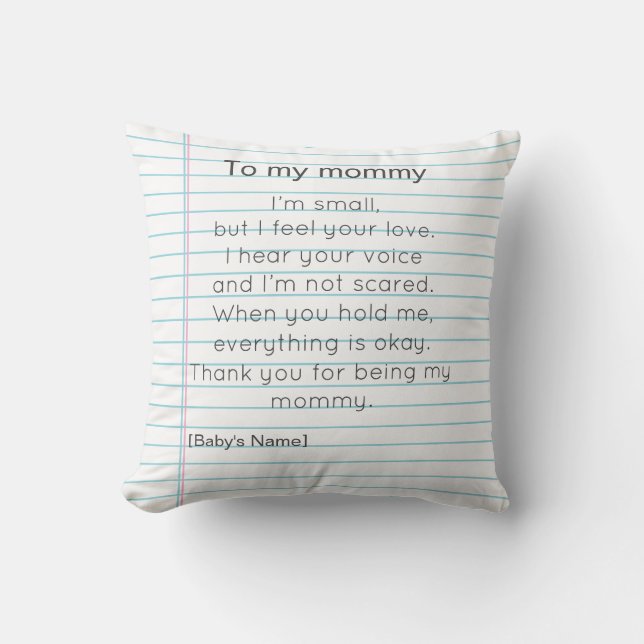 To My Mommy for First Mother's day personalized  Kissen (Vorderseite)