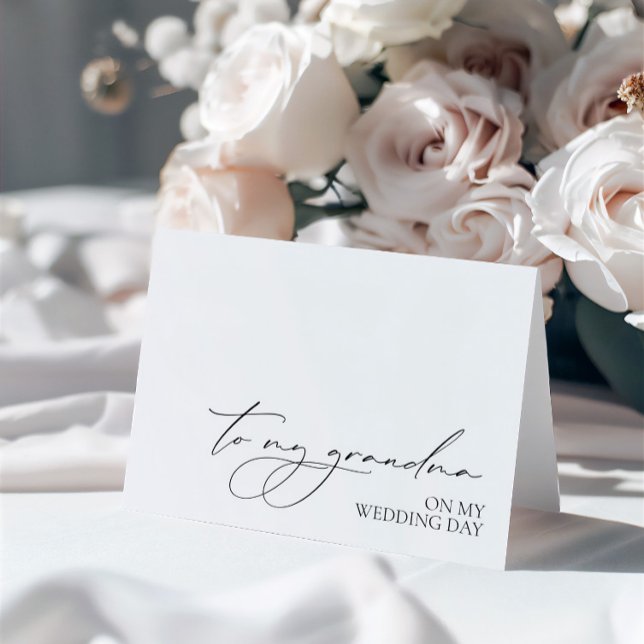 "To my Oma on my Wedday" Card Dankeskarte ("To My Grandma On My Wedding Day" Card)