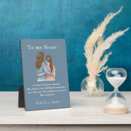 To My Sister – Custom Photo Message Plaque Fotoplatte
