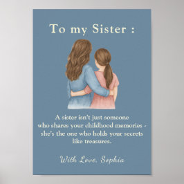 To My Sister – Custom Photo Message Poster