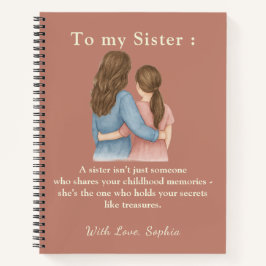 To My Sister – Custom Photo Notebook Gift Notizbuch