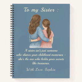 To My Sister – Custom Photo Notebook Gift Notizbuch