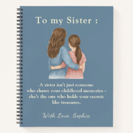 To My Sister – Custom Photo Notebook Gift Notizbuch