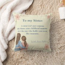 To My Sister – Sweet Personalized Gift Pillow