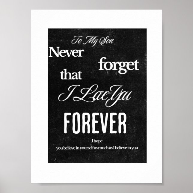 To My Son Poster (Vorne)