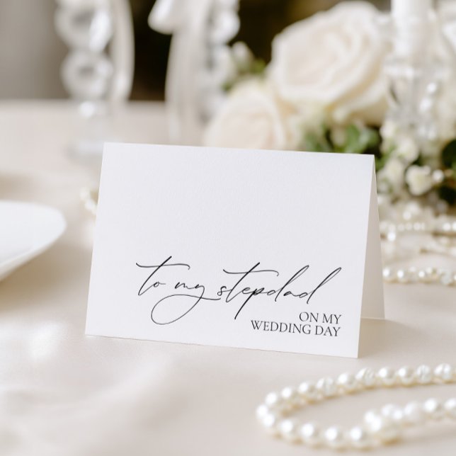 "To My Stepdad on my Wedday"-Message-Card Dankeskarte (To My Stepdad On My Wedding Day" Message Card)