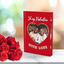 To My Valentine Red Heart Custom Fotoblock