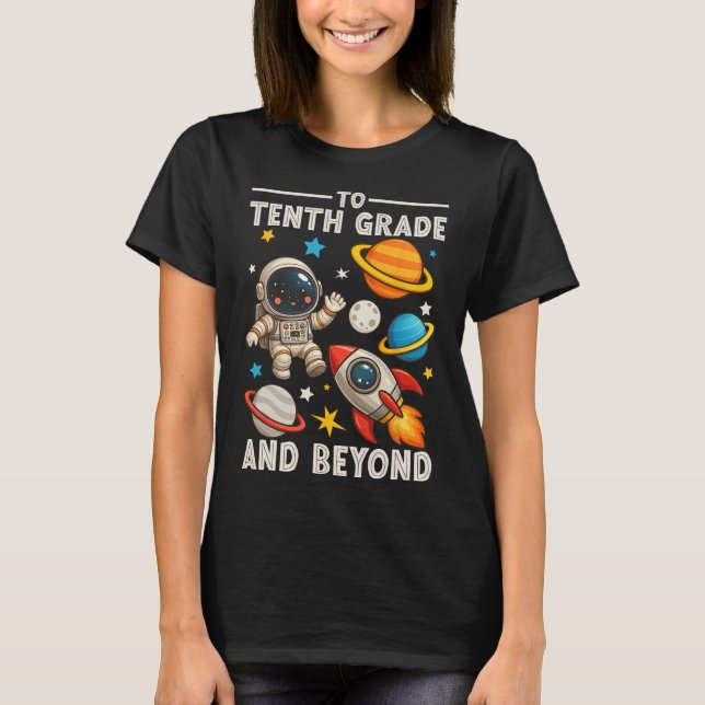 To Sophomore And Beyond Astronaut Funny Back To Sc T-Shirt (Vorderseite)