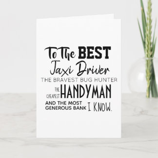 "To the best" - Happy Father's Day Card - Funny Karte
