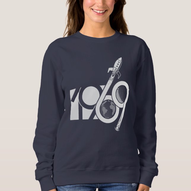 To the Moon 69 - White Sweatshirt (Vorderseite)