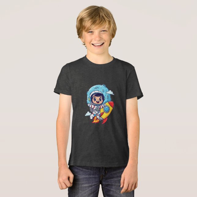 To the moon Tri-Blend shirt (Vorderseite voll)
