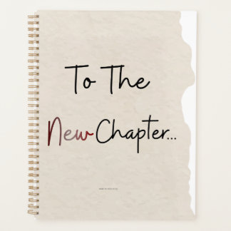 To The New Chapter Planner Cover Planer