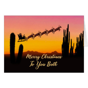 To You Both Christmas Santa Over Desert