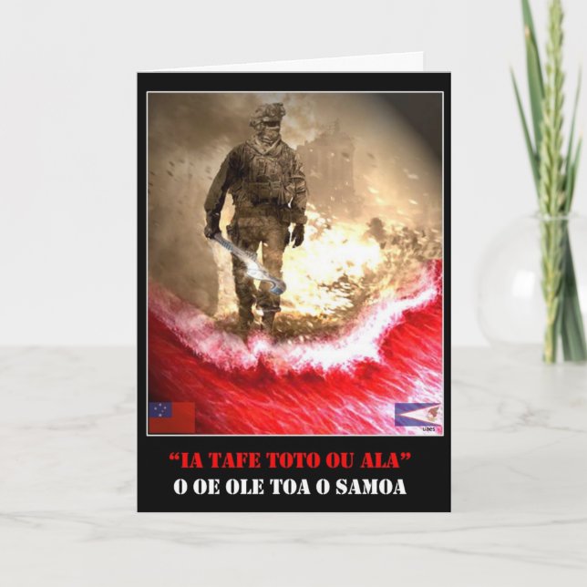 Toa O Samoa-Inseln Karte (Vorderseite)