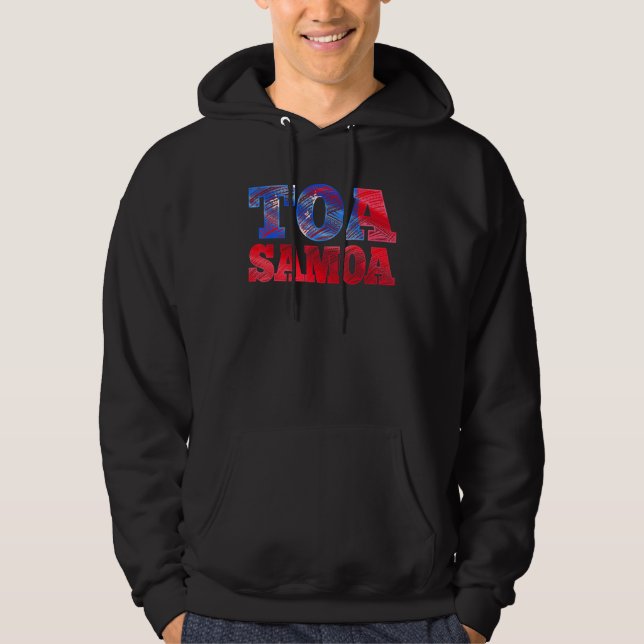 Toa Samoa oder Samoanische Flagge oder Rugby Hoodie (Vorderseite)