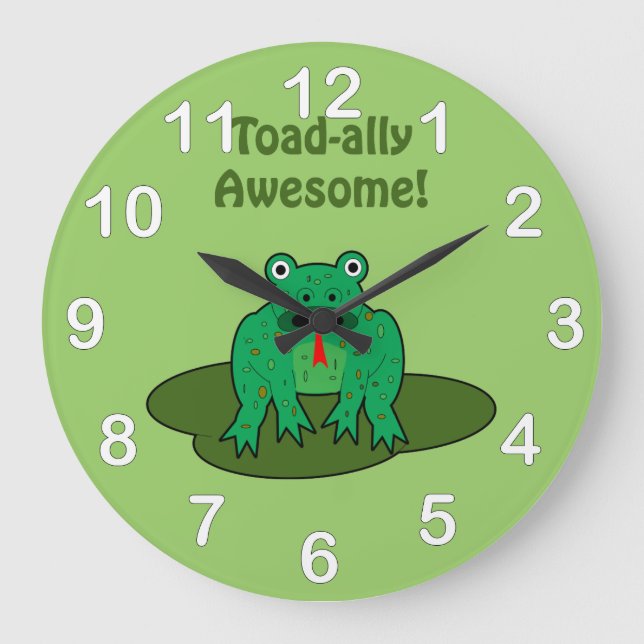 Toad-ally Phantastisch Große Wanduhr (Vorderseite)