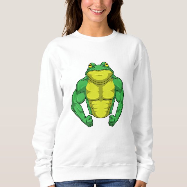 Toad as Bodybuilder with big Muscles Sweatshirt (Vorderseite)