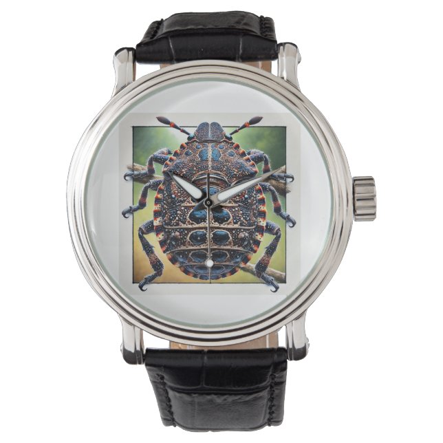 Toad Bug 120924IREF232 - Watercolor Armbanduhr (Vorderseite)