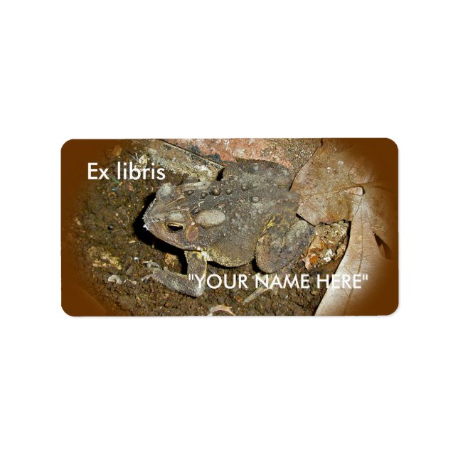 Toad Coordinated Items Ex libris Stickers Adressaufkleber (Vorne)