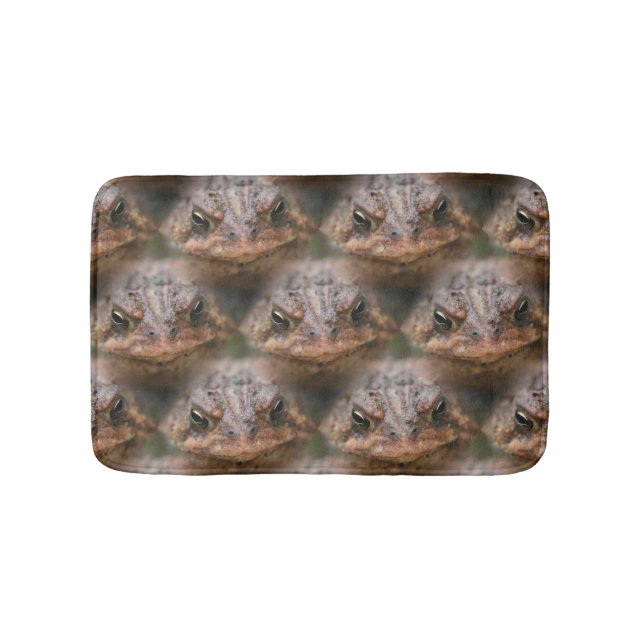 Toad Frog Face Nattern Muster Badematte (Vorderseite)