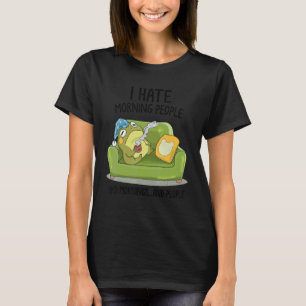 Toad Frog trinken Kaffee ich hasste Morgenmenschen T-Shirt