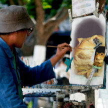 Toad mit philosophischer Disposition Malerei