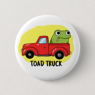 Toad Truck Funny Tow Truck Puff Button