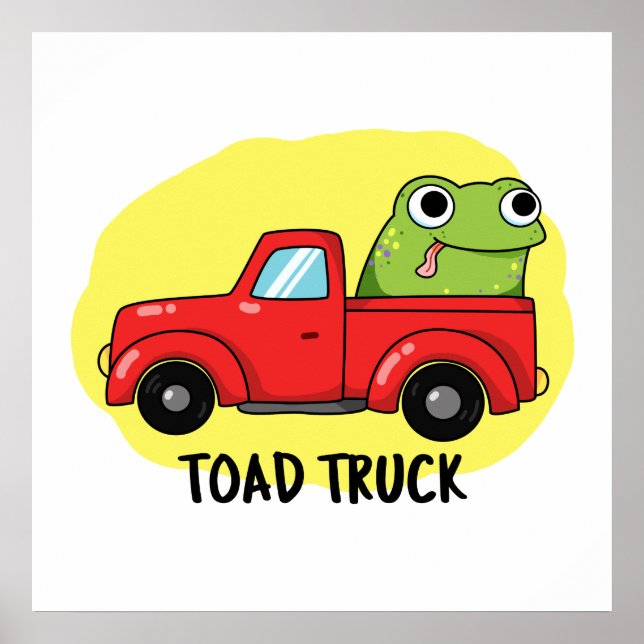Toad Truck Funny Tow Truck Puff Poster (Vorne)