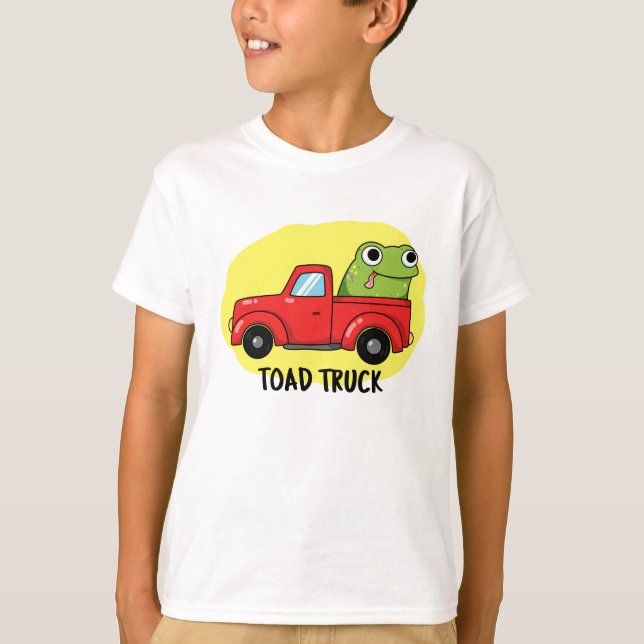 Toad Truck Funny Tow Truck Puff T-Shirt (Vorderseite)