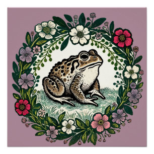 Toad-Wildblumen Poster