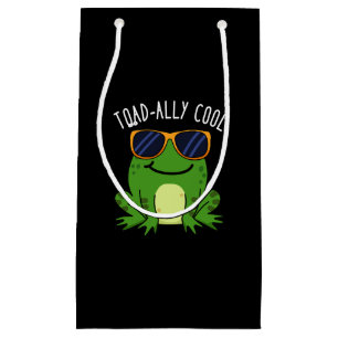 Toadad Coole Funny Toad Pun Dark BG Kleine Geschenktüte