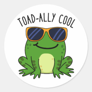 Toadal Cooler Funny Toad Pub Runder Aufkleber