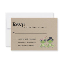 ©Toadal in Liebe Frog Couple Rustic Wedding RSVP