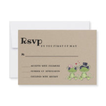 ©Toadal in Liebe Frog Couple Rustic Wedding RSVP