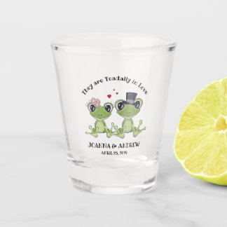 ©Toadal in Liebe Frog Couple Rustic Wedding Schnapsglas