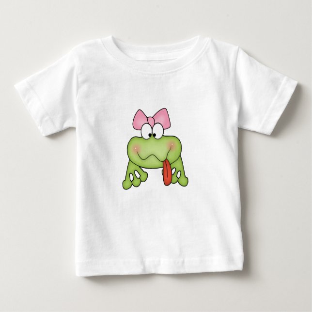 Toadal Niedlicher Girl Frog Baby T-shirt (Vorderseite)
