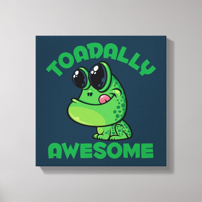 Toadal Phantastisch Happy Cartoon Toad Leinwanddruck (Vorderseite)