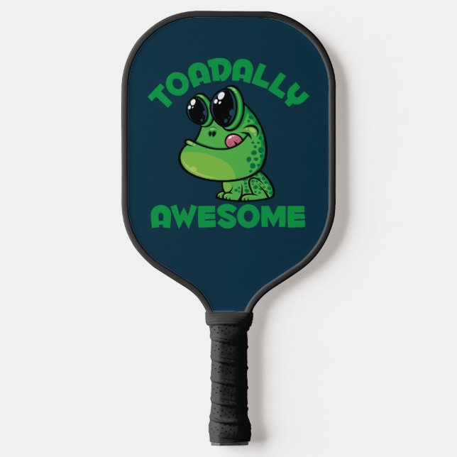 Toadal Phantastisch Happy Cartoon Toad Pickleball Schläger (Vorderseite)