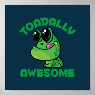 Toadal Phantastisch Happy Cartoon Toad Poster