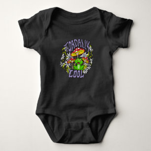 ToadalCoole Blüten- und Froschtypografie Baby Strampler