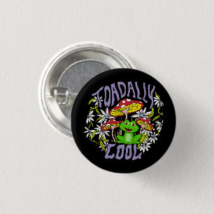 ToadalCoole Blüten- und Froschtypografie Button